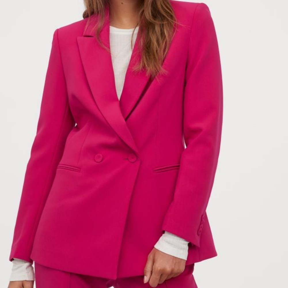 Double Breasted Pink Blazer